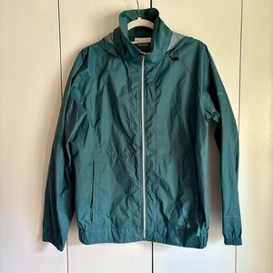 Columbia Omni-Shield Hooded Windbreaker Jacket Teal Green Women’s L